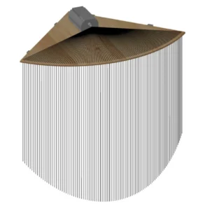 Hjørneelement til fiberoptikstrenge