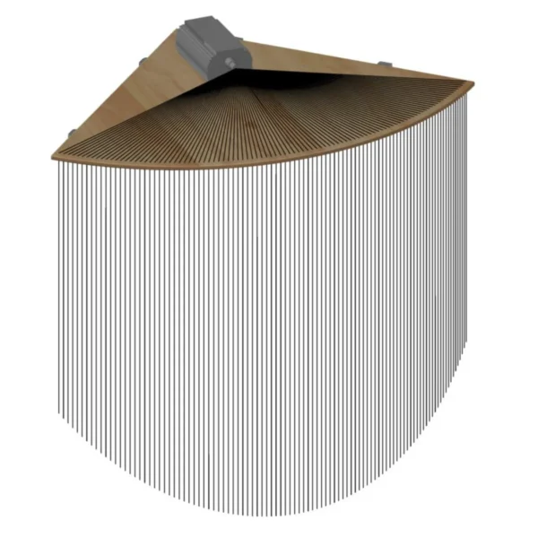 Hjørneelement til fiberoptikstrenge